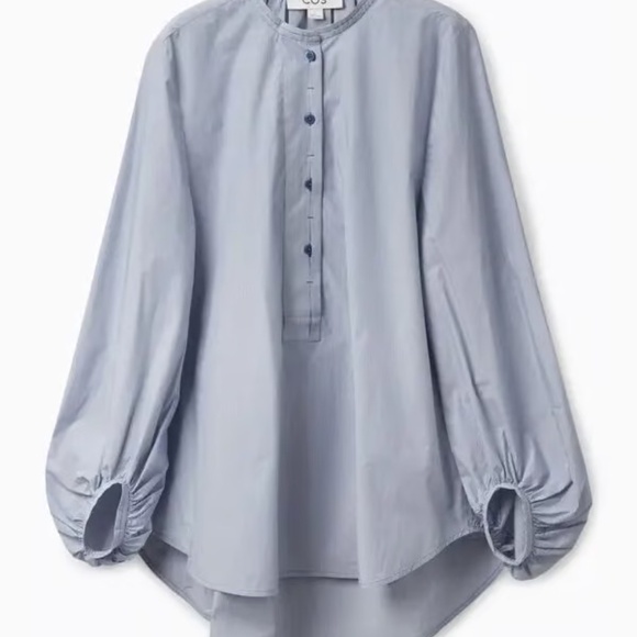 COS Blue/white Stripe Shirt - Picture 7 of 11